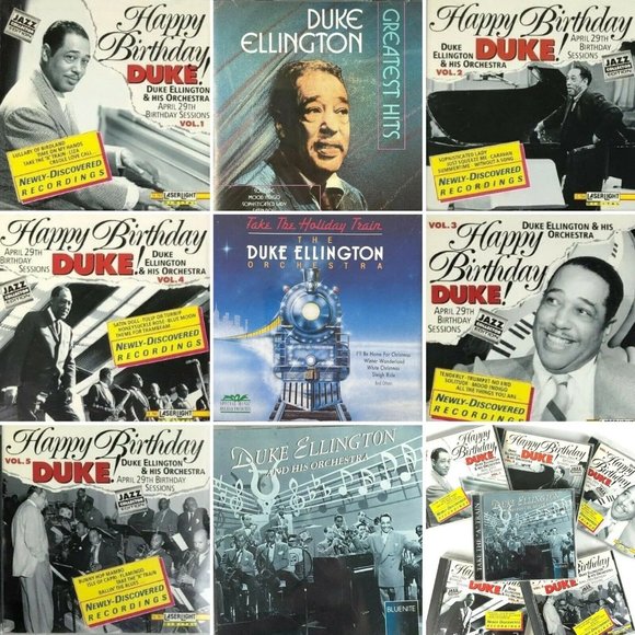 Duke Ellington Hits Xmas Happy Birthday A Train 8 CD Lot Orchestra Mono Vols 1-5